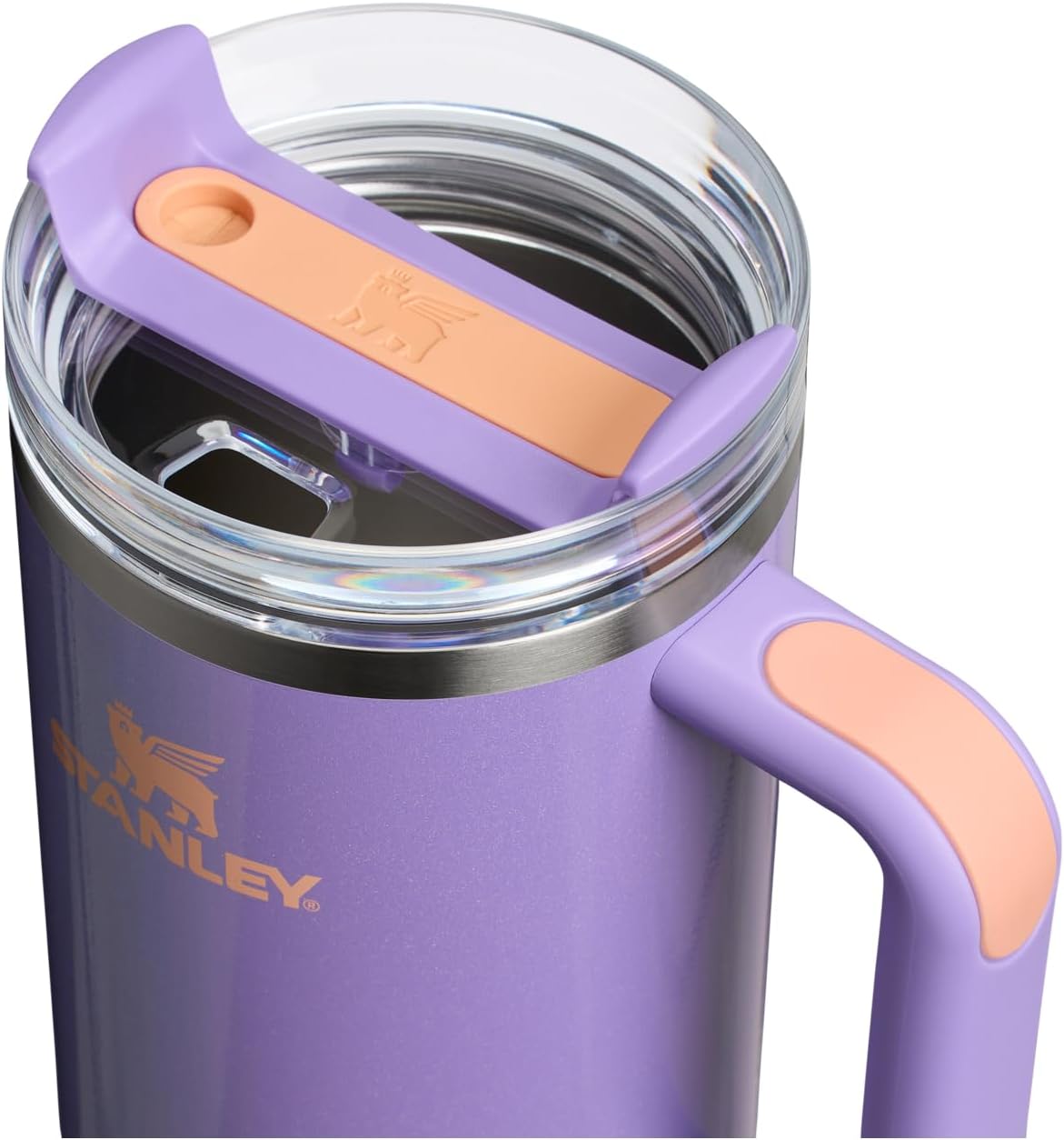 STANLEY Quencher H2.0 Tumbler - 40 oz Insulated Stainless Steel with Handle & Straw | BPA-Free | Periwinkle Shimmer