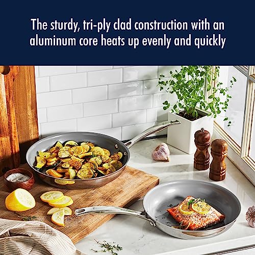 Henckels Clad H3 Ceramic Fry Pan Set - 10-Inch & 12-Inch, Oven Safe to 400°F