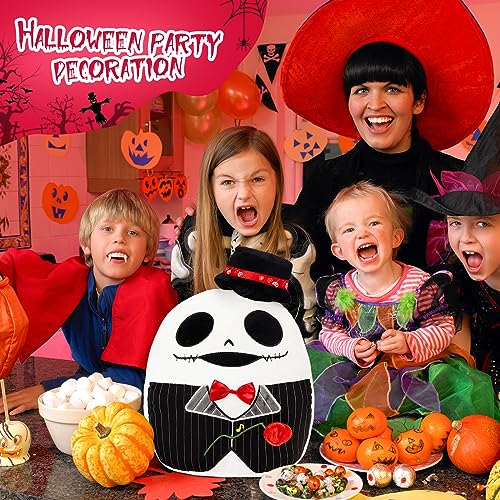 Glow Guards 12'' Skeleton Plush Pillow, Nightmare Xmas Plushie Toy, Skull Stuffed Animal, Soft Squishy for Kids Adults Decoration