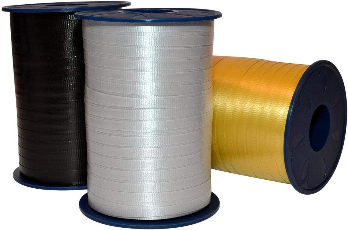 Morex 3-Pack Crimped Curling Ribbon 3/16" x 500 YD - Red Gift Wrapping & Party Decorations