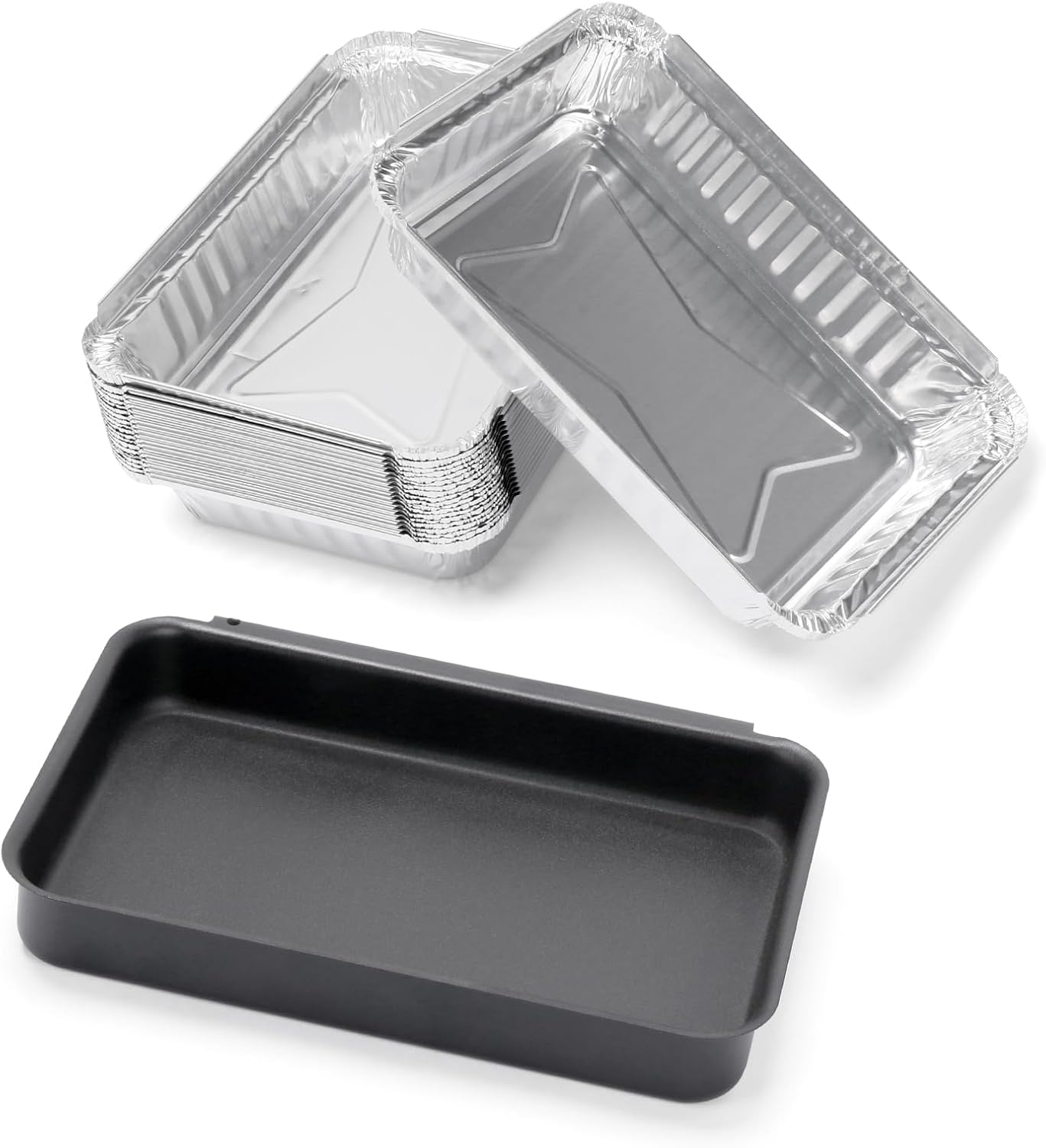 QuliMetal Catch Pan - 20 Pack Drip Pans for Weber Genesis II & Spirit Grills | Disposable Aluminum Foil