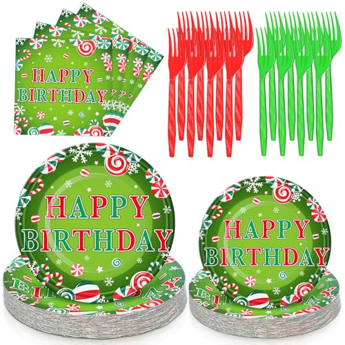 Havawish 96 Pcs Christmas Merry Birthday Decorations Set Candy Variation