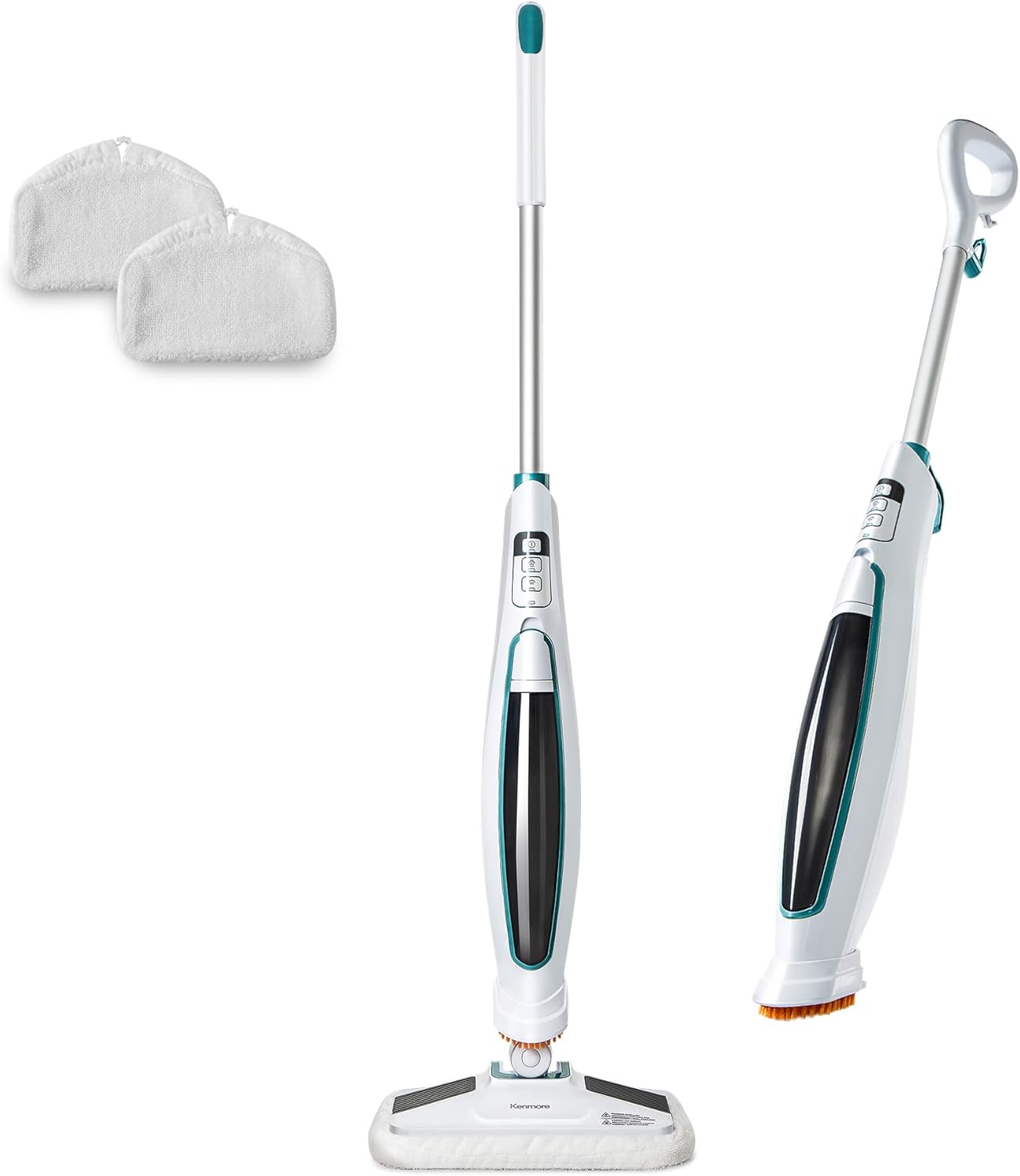 Kenmore SM2060 S200 Series Steam Mop - Quick-Heating Floor Cleaner with Easy Scrubber & 2 Washable Pads