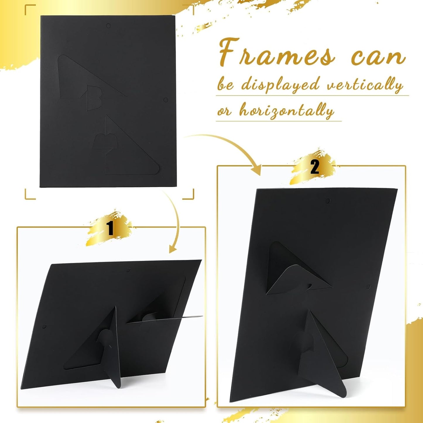 Tatuo 8.5 x 11 Picture Frames - Black Document Holders for Awards & Certificates | 25 Pack