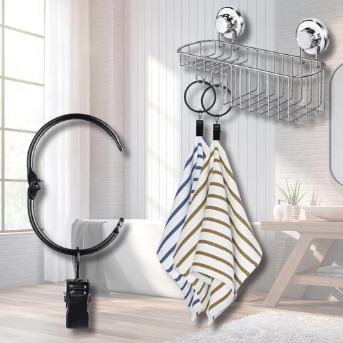Clip Stainless Steel Curtain Clips - 30 Pack Openable Circle Hooks for Lights, Photos & Crafts | 1.5 Inch Black