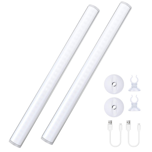 Benature LED Mirror Lights Portable Rechargeable Vanity Light 3 Brightness Touch Control Makeup Light for Bathroom Dressing Room 2 Packs