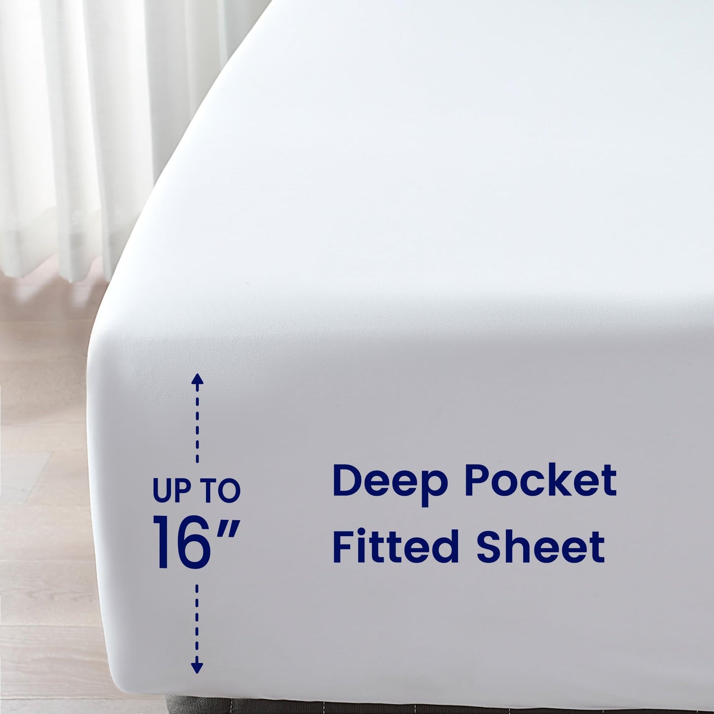SLEEP ZONE 7 Pcs Comforter and Sheet Set Queen Size, Grey Grid Luxury Fluffy Soft Down Alternative Comforters with Flat Sheet, Fitted Sheets, Pillowcase, White