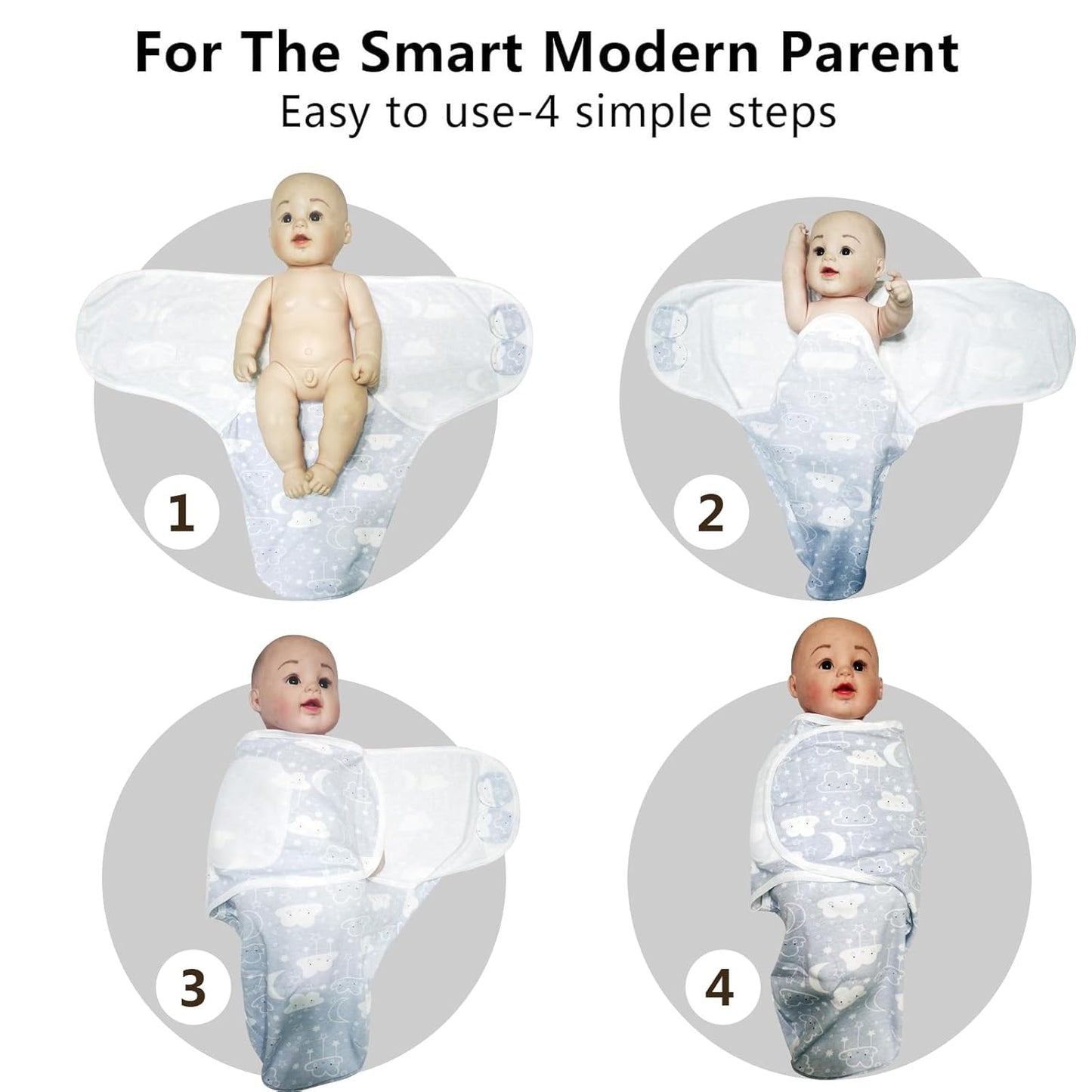 Skiennix Organic Swaddle Sleep Sacks - Ergonomic Newborn Wraps 0-3 Months - Soft Baby Blankets