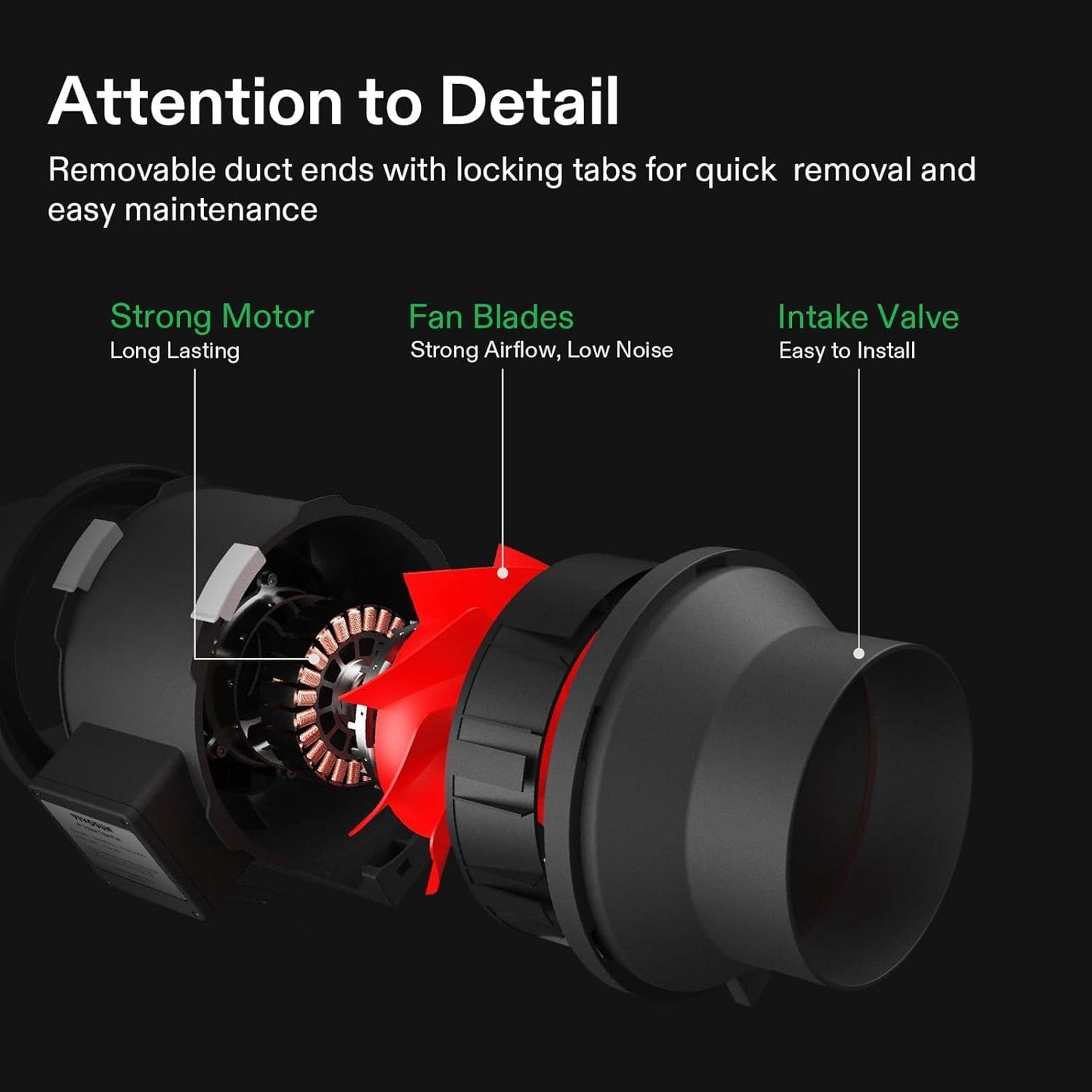 VIVOSUN 4 Inch Inline Fan - 190 CFM with Speed Controller, Carbon Filter & Ducting for Grow Tent Ventilation