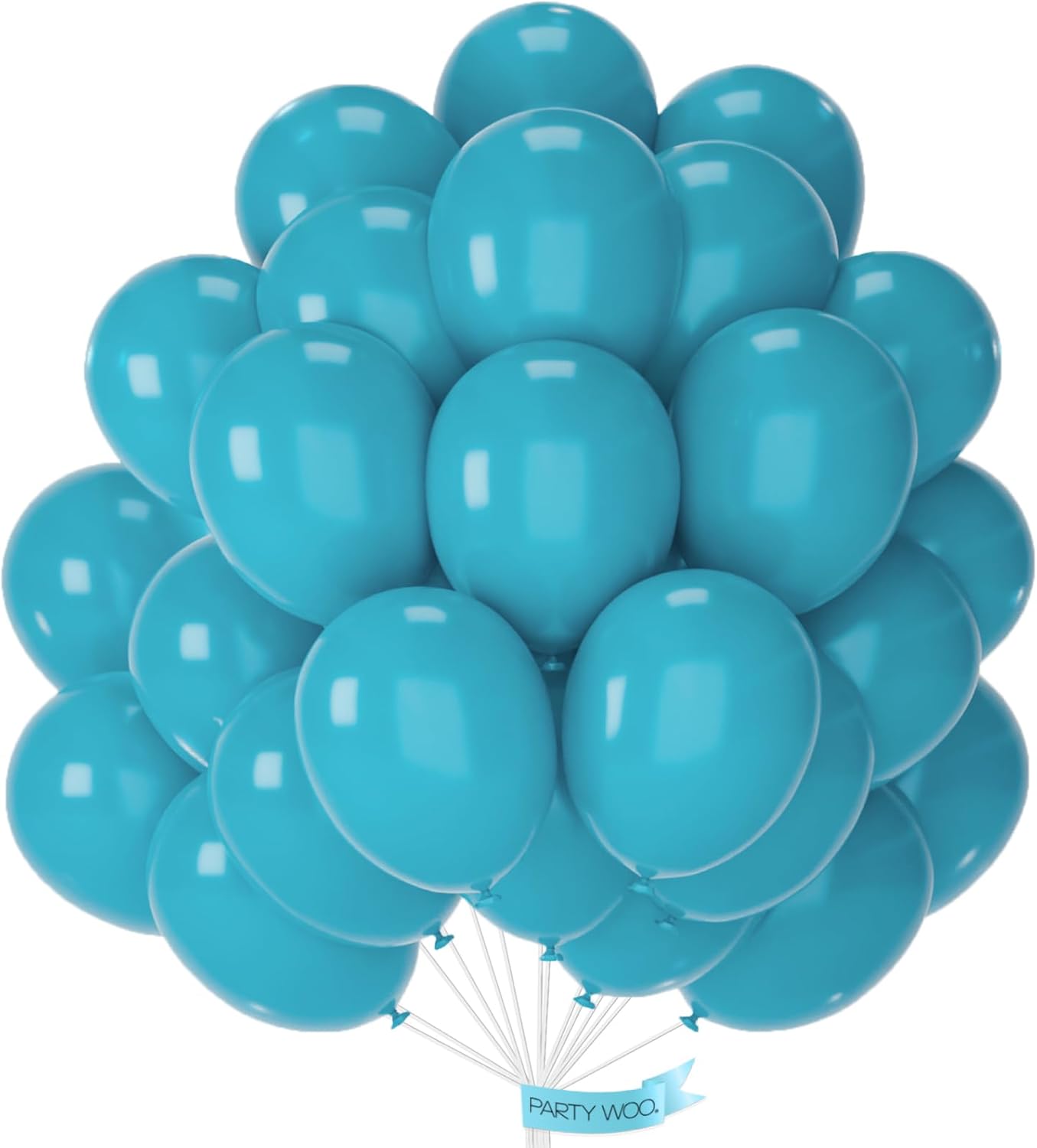 PartyWoo Dark Teal Balloons - 50pcs 12 Inch Turquoise Aqua Blue for Graduation & Events