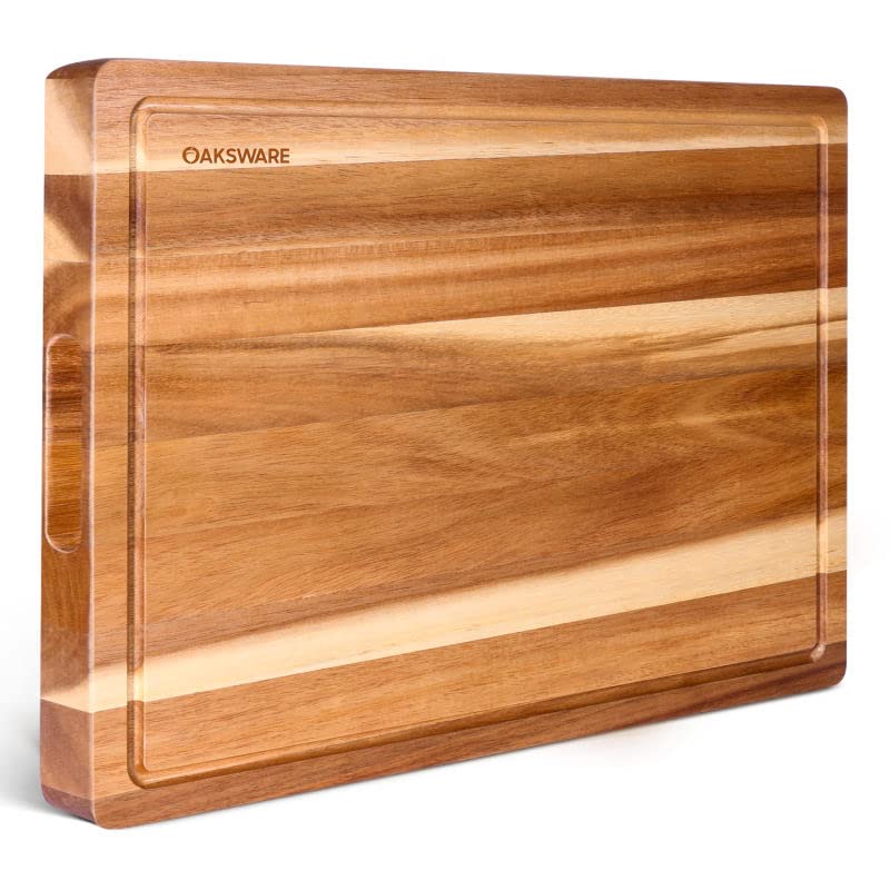 Acacia Wooden Cutting Board - Extra Large 30x22 Inch Reversible Kitchen Chopping Surface - Variation of THIS listing