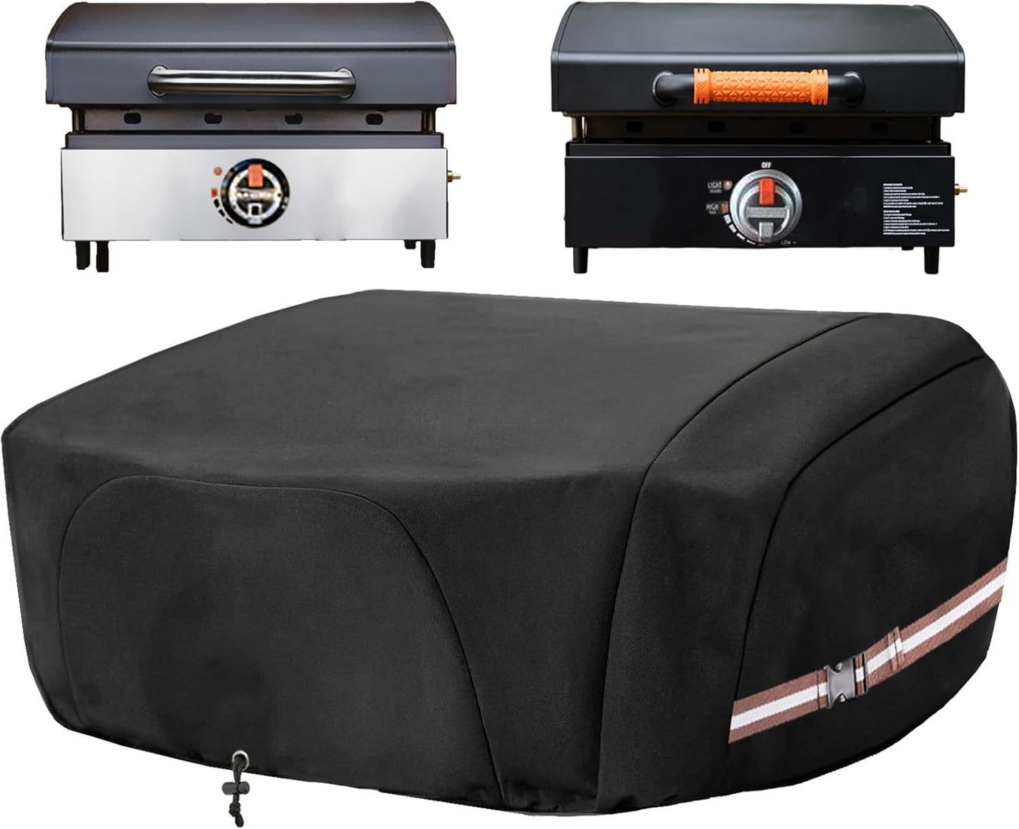 WICKTICK Griddle Cover - Heavy Duty Waterproof 600D for 17-Inch Blackstone Griddle | Full Coverage BBQ Protection