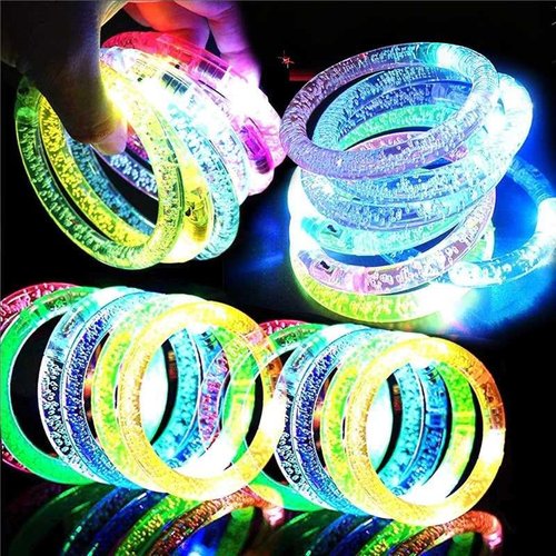 20 Pack LED Glow Bracelets Party Favors for Adult Glow in The Dark Party Supplies, LED Bracelet Light Up Toys Neon Birthday Wedding Gifts, Goodie Bags Stuffers, Classroom Games Prizes Patriotic