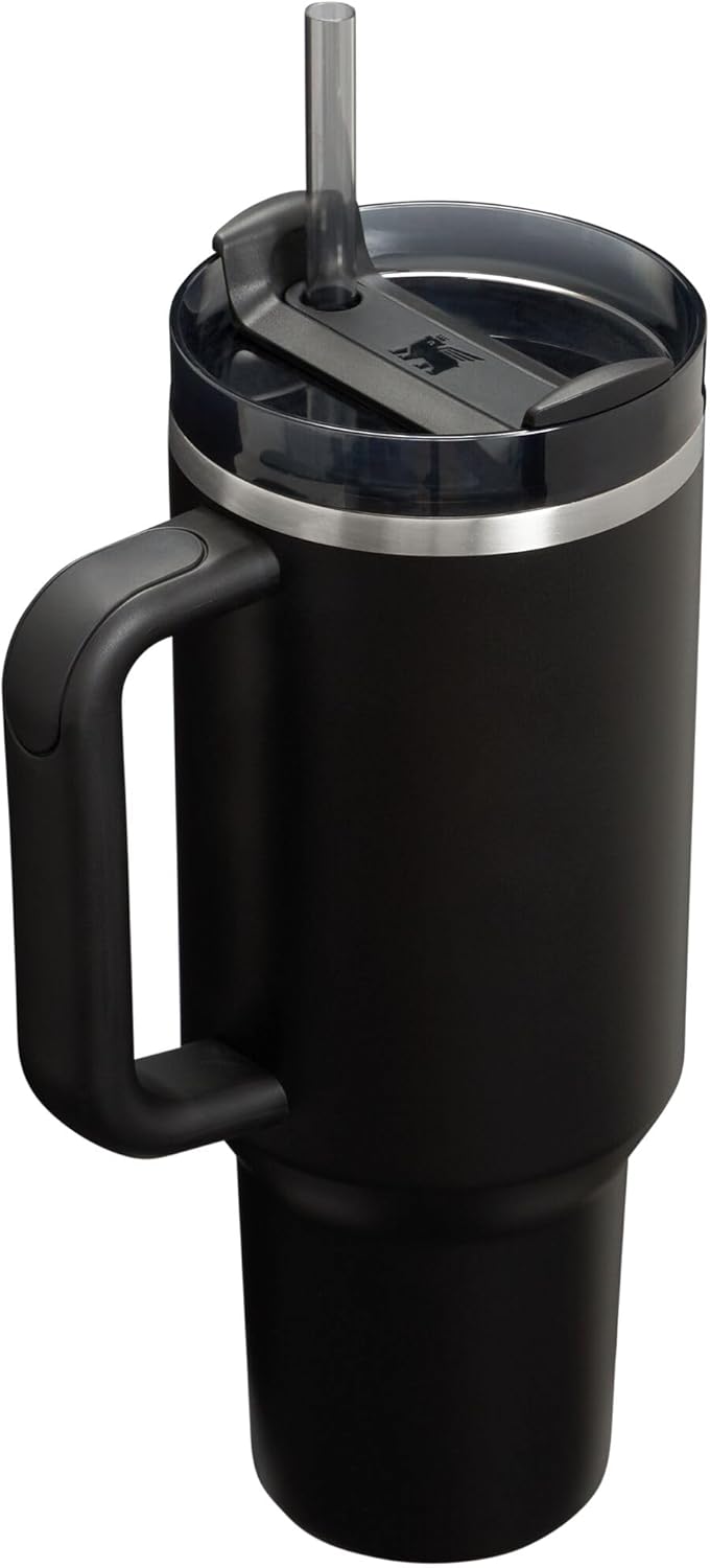 STANLEY Quencher H2.0 Tumbler - 40 oz Insulated Stainless Steel with Handle & Straw | BPA-Free | Black 2.0