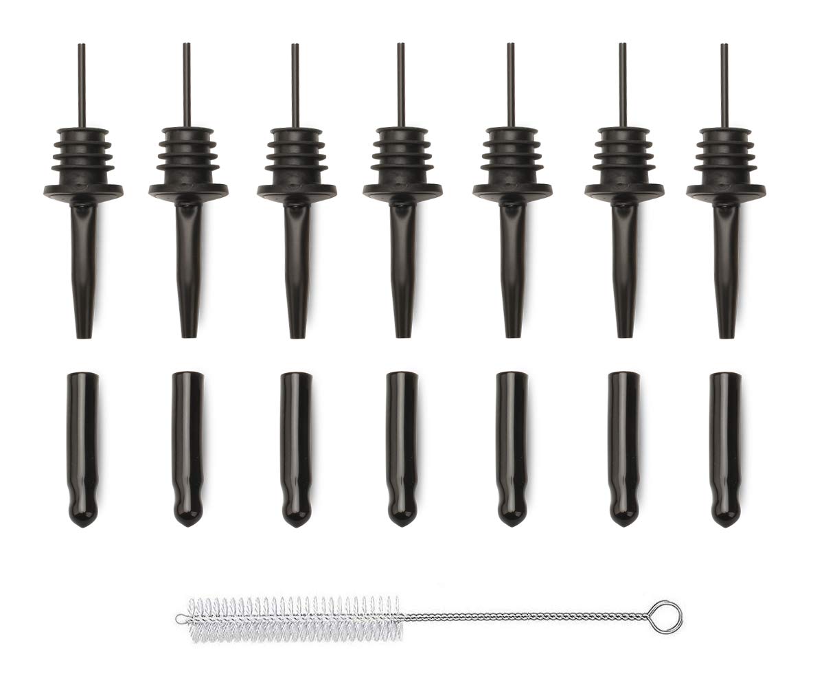 Pour Spouts for Liquor Bottles Speed Pour Pourers with Dust Cap 7+7