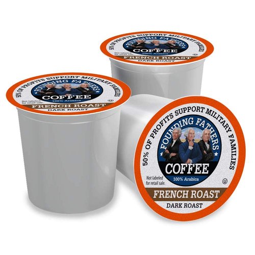 Founding Fathers Coffee Single Serve Pods - French Roast for Keurig 2.0 | 80 Count