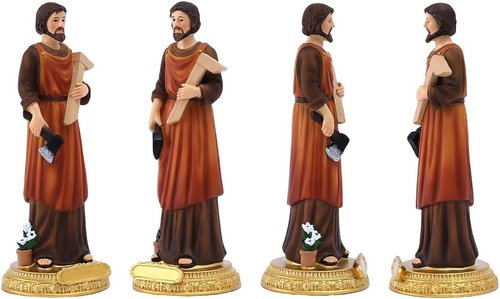 Galiyen Saint Joseph Statue - St. Joseph The Worker Figurine | 8" H Renaissance Collection Religious Gift