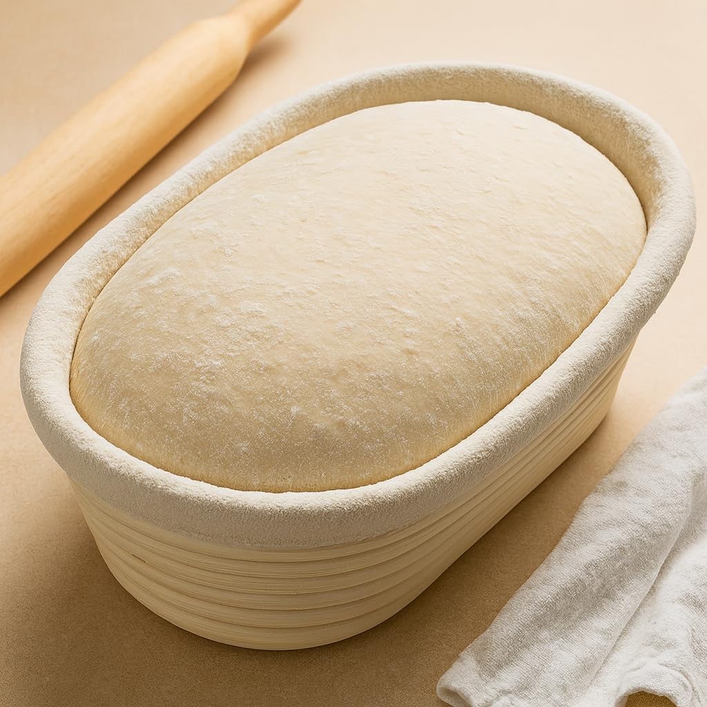 Saint Germain Bakery Premium Round Bread Banneton Basket - Ideal Proofing Basket for Beautiful Bread (10 Inch)