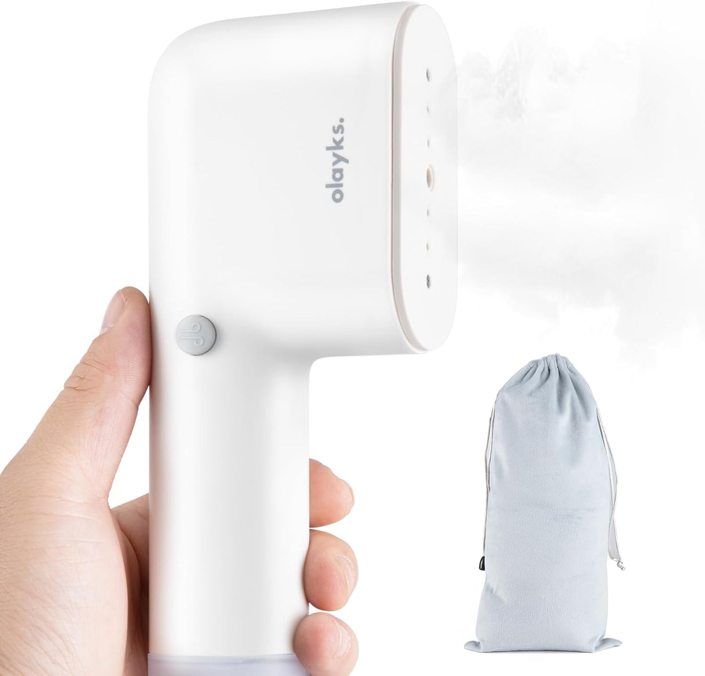 Skiennix Travel Steamer - Portable Handheld Garment Steamer | 15S Fast Heat-Up, 2-in-1 Iron, 1.1lbs, White