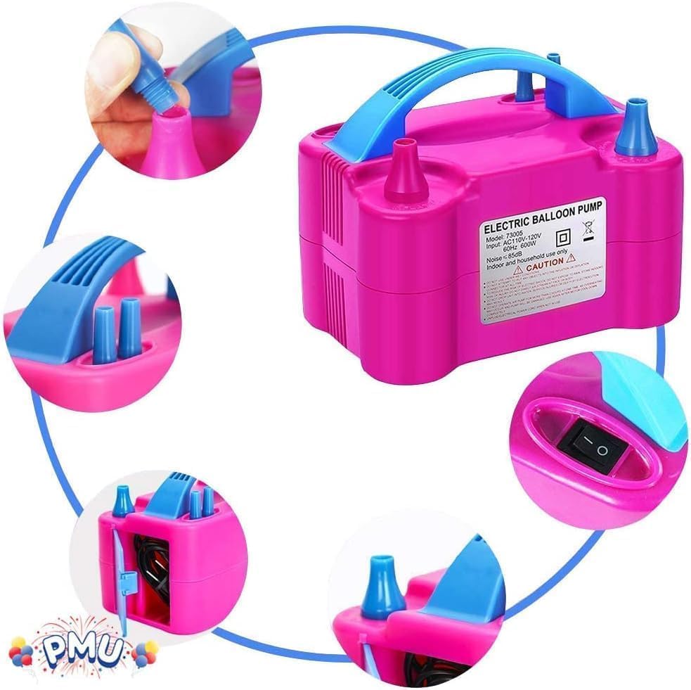 PMU High-Speed Dual Electric Balloon Air Inflator Pump - 120 Volt | Efficient & Powerful (1/pkg)