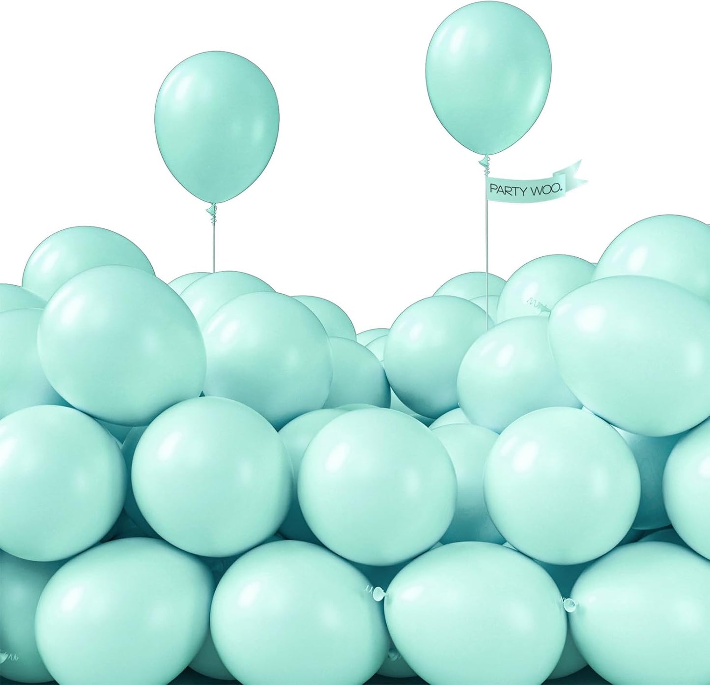 PartyWoo Teal Balloons - 50 Pcs Mini 5-Inch Pastel Turquoise Balloons for Celebrations