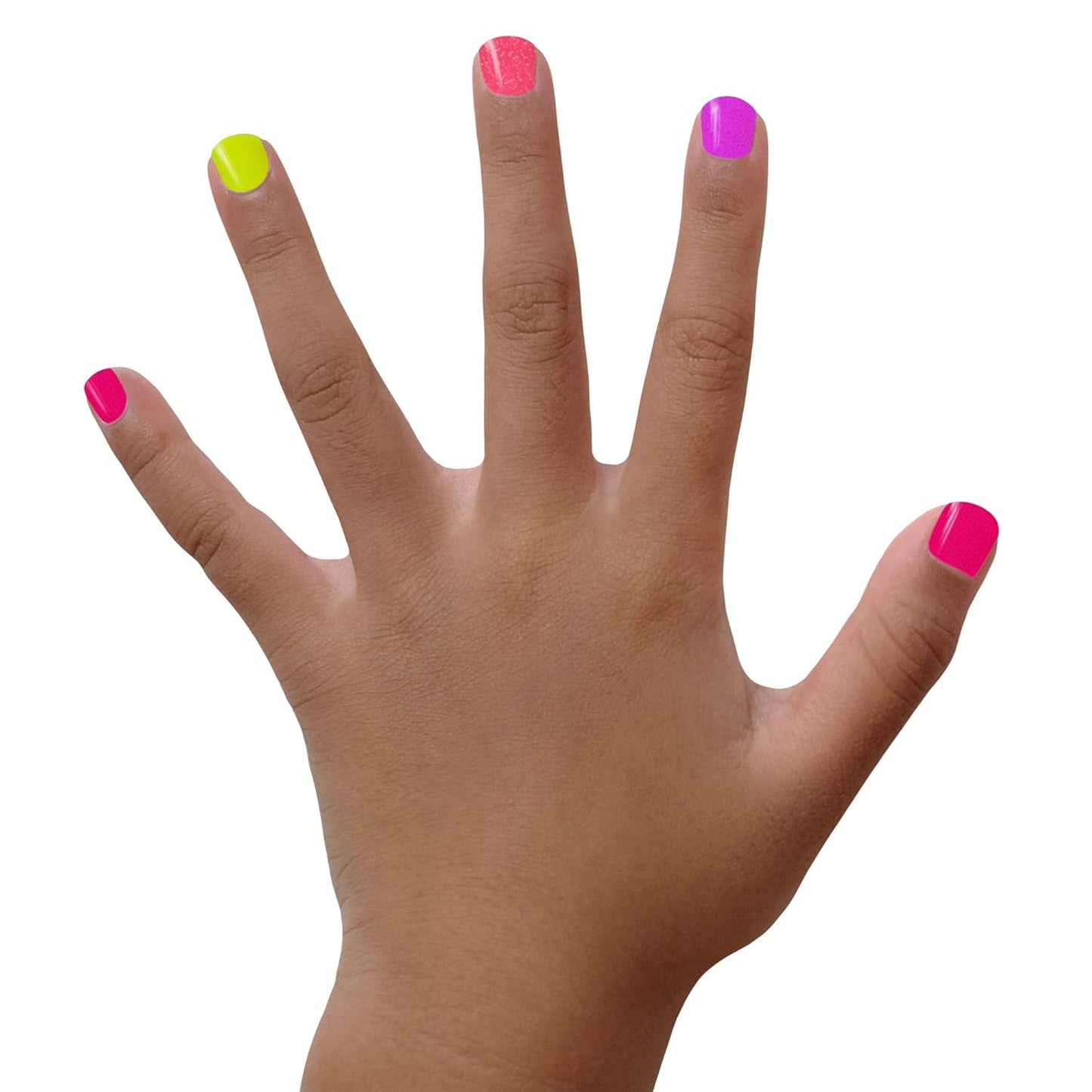Piggy Paint Neon Nail Polish Set - 4 Vibrant Colors with Bonus Blacklight Glow Feature