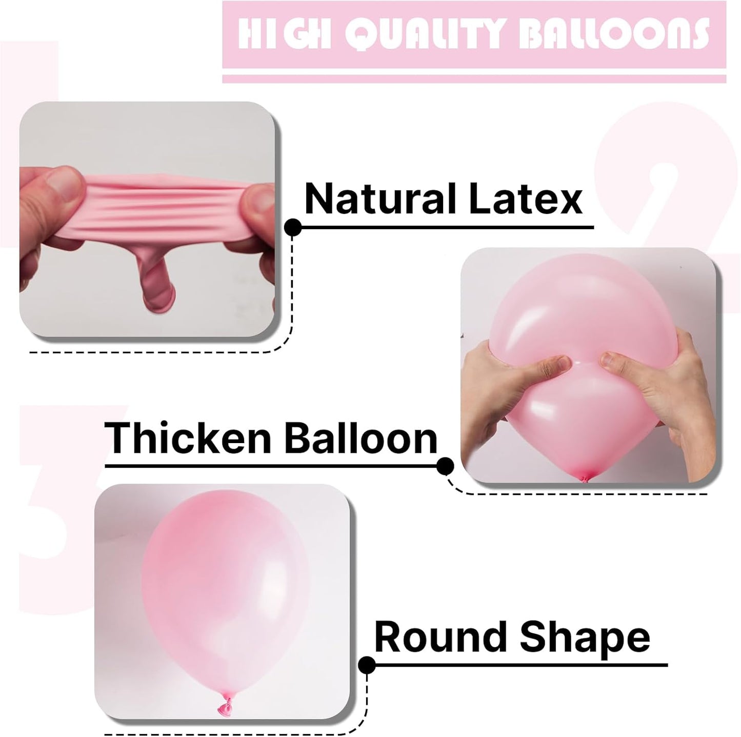 PartyWoo Baby Pink Balloons - 100pcs 5-Inch Pastel Balloons for Baby Showers & Celebrations