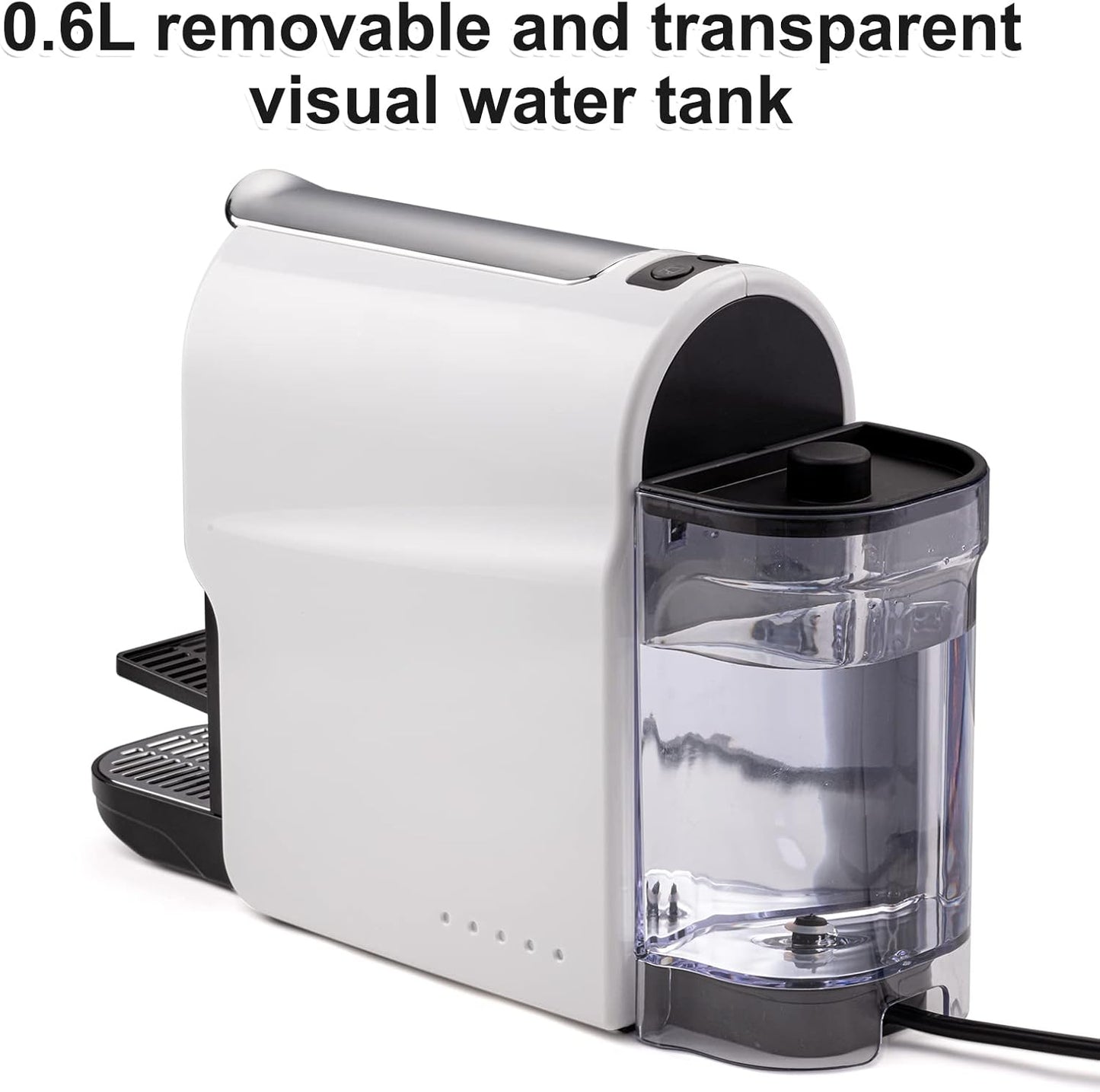 Beanglass Espresso Pod Machine - High Pressure 20 Bar Coffee Maker | 22oz Removable Water Tank, Adjustable Cup Tray