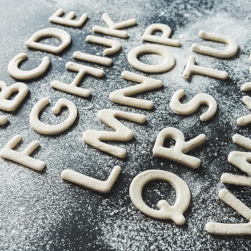 Yomfut Small-Letter Alphabet Cookie Cutter Set 26 Pcs Stainless Steel Baking Tools