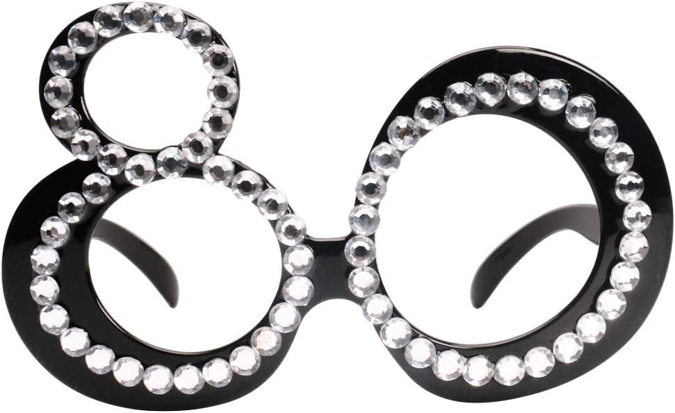 Ocean Line 80th Birthday Glasses - Funny Photo Booth Props | Novelty Eyewear for Kids & Adults, 6 Pack