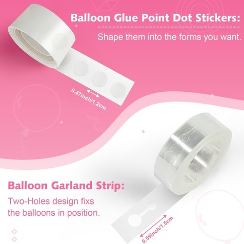 Bezente Rainbow Latex Balloons - 100 Pack with Balloon Tape Strips & Glue Dot Stickers | Party Essentials