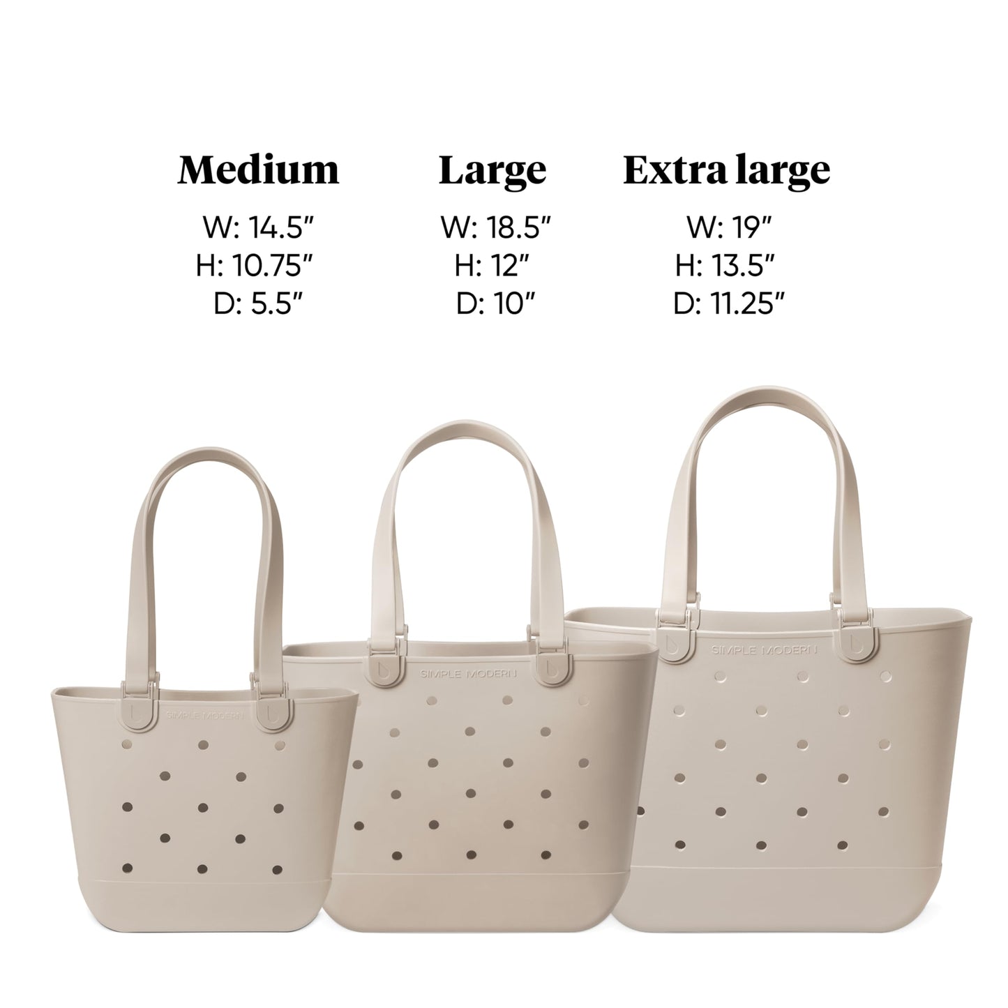 Simple Modern Large Beach Bag | Waterproof Getaway Rubber Tote with Zipper Pocket for Travel, Pool, Boat, Groceries, Sports | Malibu