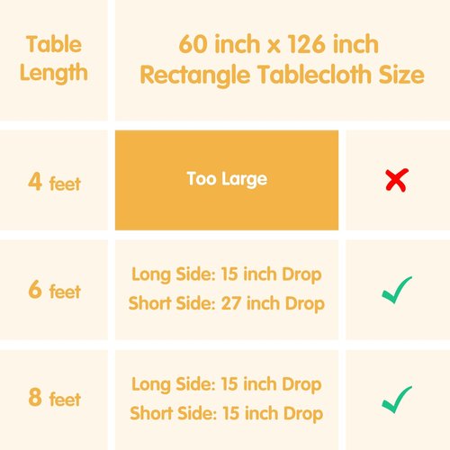 BRILLMAX 6 Pack White Tablecloths 60 x 126 Inch for 8ft Rectangle Tables - 150 GSM Polyester Fabric, 15" Standard Drop, Water, Stain & Wrinkle Resistant Cloth Cover for Wedding Banquet Dining Buffet
