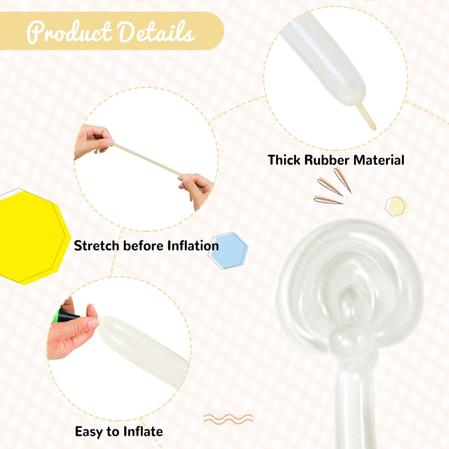 Skiennix 100Pcs Clear 260 Balloons - Long Skinny Balloons for Twisting & Balloon Arches | Party Decorations