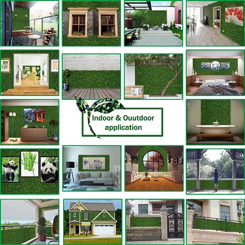 60x120 Inch Artificial Boxwood Panel Roll - 50 sqft Greenery Backdrop for Indoor & Outdoor Use