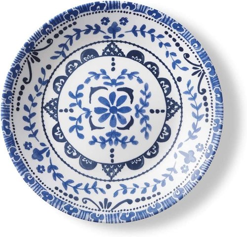 Corelle Vitrelle 6-Piece Appetizer Plates Set - Triple Layer Glass, Chip Resistant | 6-3/4-Inch Round, Portofino