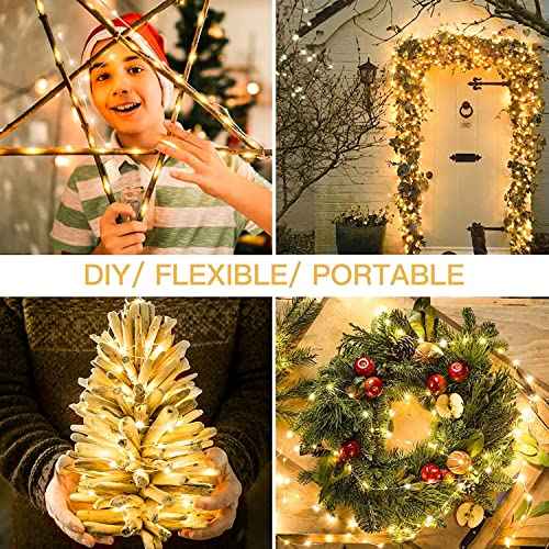 Battery Fairy Lights Led String Lights with Timer Highill 2Pack 20LED Battery Operated String Lights Copper Wire Light for Indoor Outdoor Lighting Bedroom Wedding Decor Party Christmas Tree Decoration