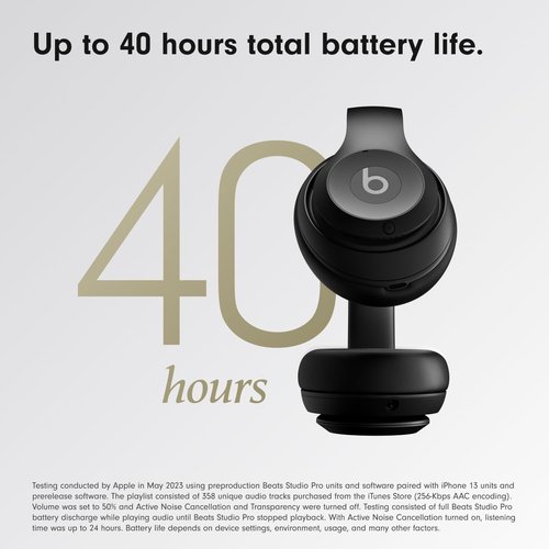 Beats Studio Pro - Premium Wireless Over-Ear Headphones with 40-Hour Battery Life | Active Noise Cancelling - Black