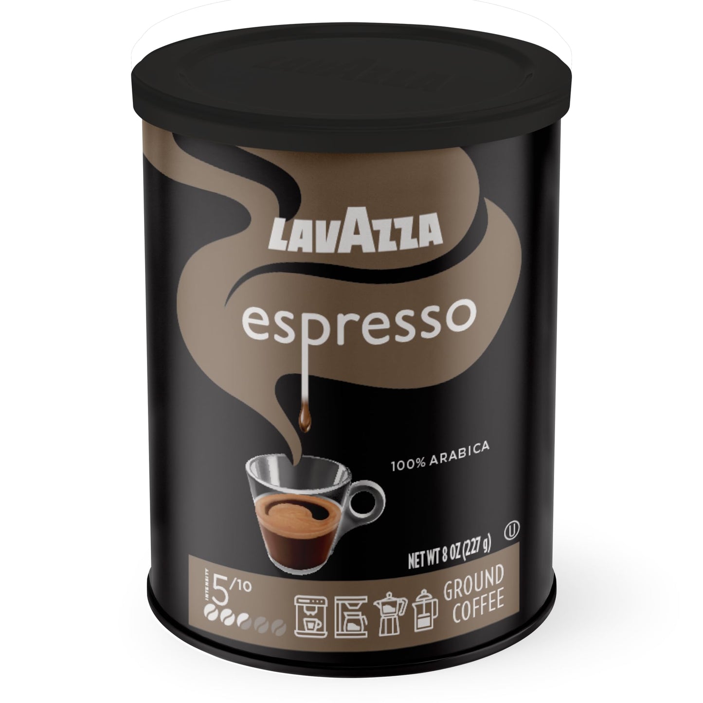 Lavazza Caffe Espresso Ground Coffee Blend, Medium Roast, 8 oz