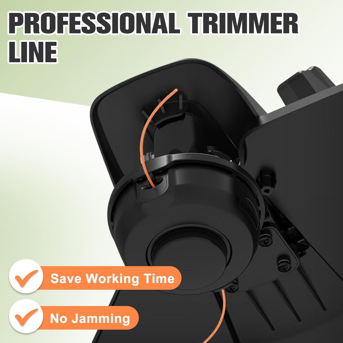 Skiennix .095" String Trimmer Line - 150 Feet Premium Nylon for Universal Replacement | Orange, 2.4mm