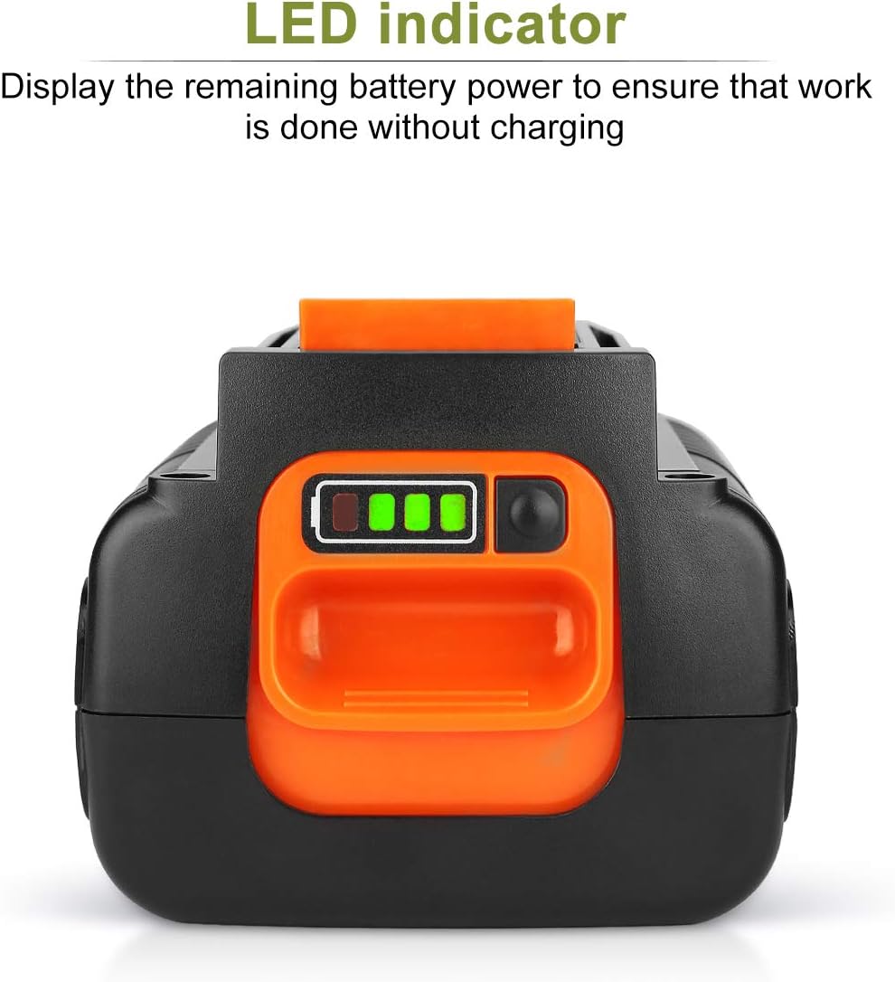 Powilling 40V Lithium Replacement Battery - 3.5Ah for Black & Decker Tools | Compatible with LBX2040, LBXR36, LST540