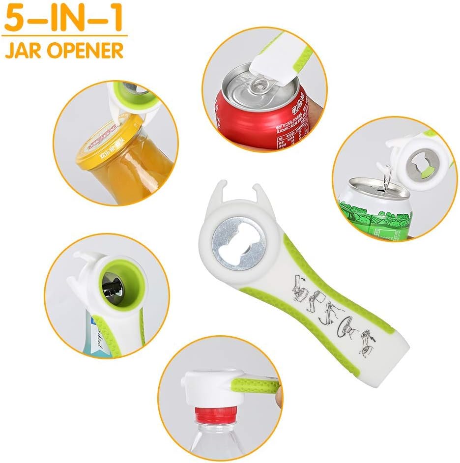 Otstar Jar Opener | Silicone Gripper for Easy Lid Removal - Perfect for Seniors & Arthritis (Green)