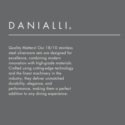 DANIALLI 30-Piece Flatware Set For 6, Modern Sleek Design Silverware Set, 18 10 Stainless Steel Utensils, Include Knife/Fork/Spoon, Mirror Polished Set of Cutlery, Dishwasher Safe