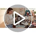 EsLuker.ly Vintage Brown & Black 2-Tier Coffee Mug Holder Tree with 12 Hooks – Countertop Organizer & Display Rack