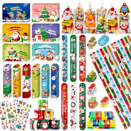 Christmas Party Favor Set for Kids - 24 Pack Holiday Stationery & Toys