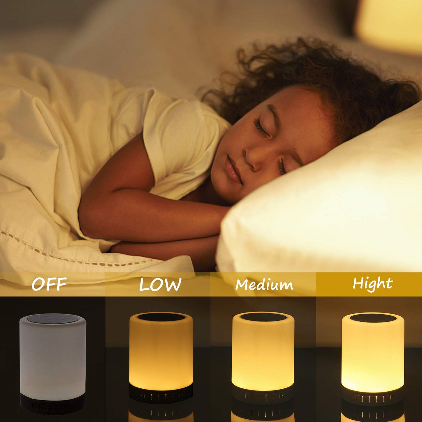 RAGZAN Touch Control Beside Lamp with Bluetooth Speaker-Colors Outdoor Table Lamp with Smart Touch Control for Party/Room.Gifts for Kids/Woman/Man.…