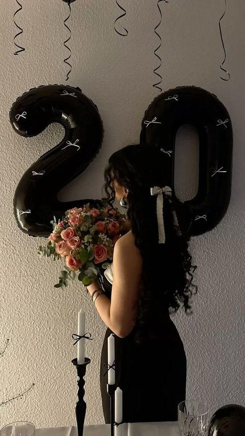 Black Number 20 Balloon - 40 Inch Foil Decoration for Happy 20th Birthday & Special Events
