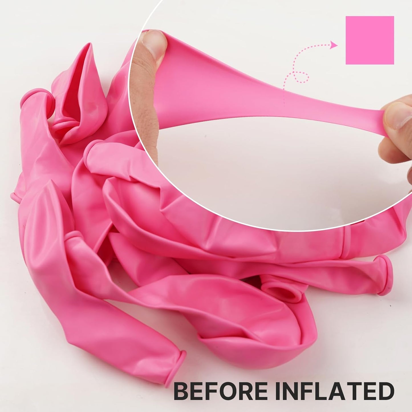 PartyWoo Pink Balloon Arch Kit - 101pcs 12 Inch Matte Balloons for Baby Showers & Birthday Parties