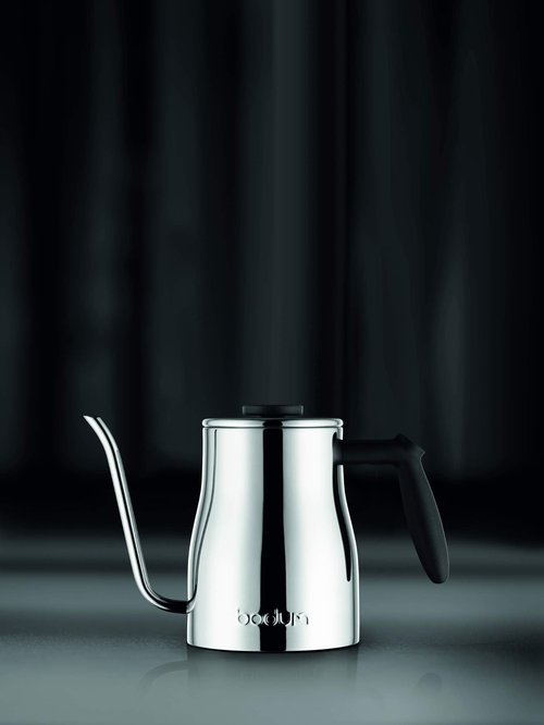Bodum Bistro Gooseneck Stovetop Water Kettle, Chrome, 34 Ounce