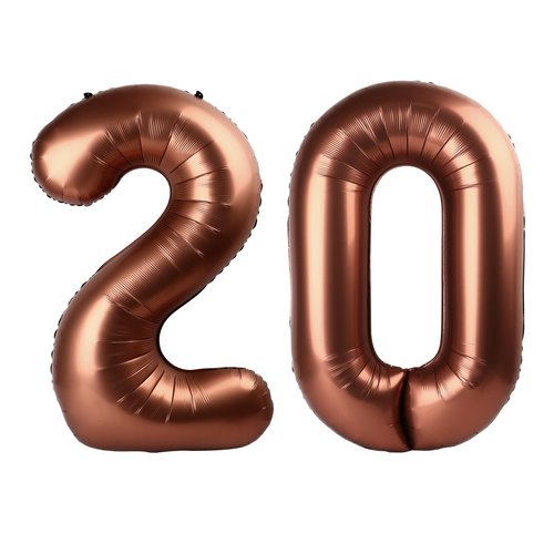 Dark Brown Number 20 Balloon 40 inch, Coffee Brown 20 Number Balloons, 20th Birthday Decorations, Chocolate 20 Year Old Girls Boys Party Supplies